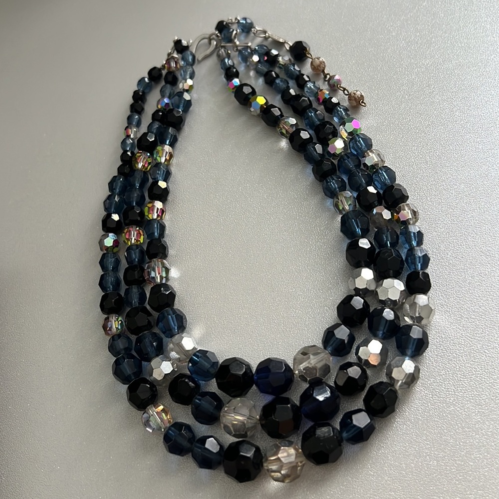 Christian Dior Vintage 1959 Givre Glass Collar Necklace - Picture 3 of 8